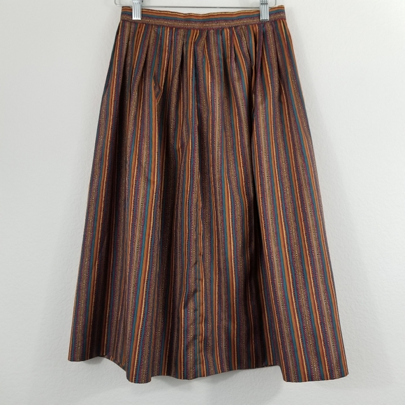 VINTAGE YOUNG TRADITIONS 2 PIECE STRIPED TOP/SKIRT - Picture 6 of 11